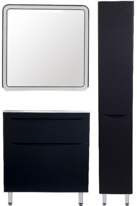 Тумба под раковину Style Line Бергамо 80 СС-00002313 Черная антискрейч