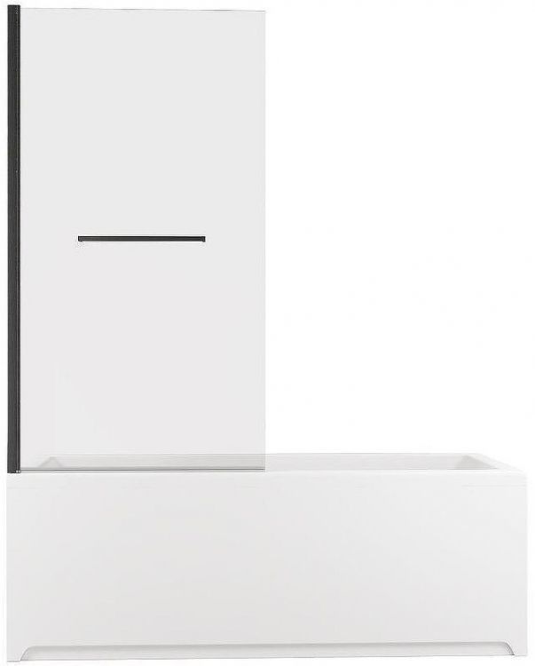 Шторка на ванну Allen Brau Priority 80 3.31022.BBA профиль Черный браш стекло прозрачное