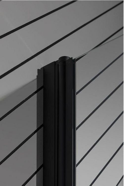 Шторка на ванну Allen Brau Priority 80 3.31022.BBA профиль Черный браш стекло прозрачное