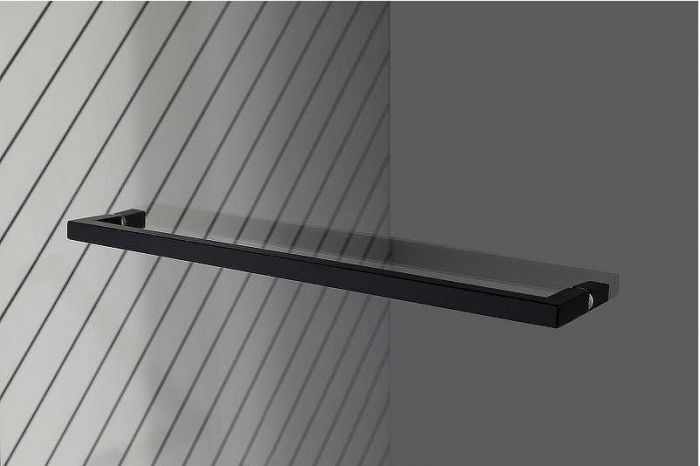 Шторка на ванну Allen Brau Priority 80 3.31022.BBA профиль Черный браш стекло прозрачное