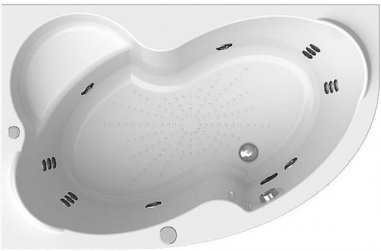 Акриловая ванна Radomir Vannesa Ирма 149х96 L 2-77-2-1-9-216 с гидромассажем Актив Хром