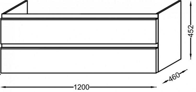 Тумба под раковину Jacob Delafon Vox 120 см EB2021-RA-M76, серый матовый Тумба под раковину Jacob Delafon Vox 120 см EB2021-RA-M76, серый матовый