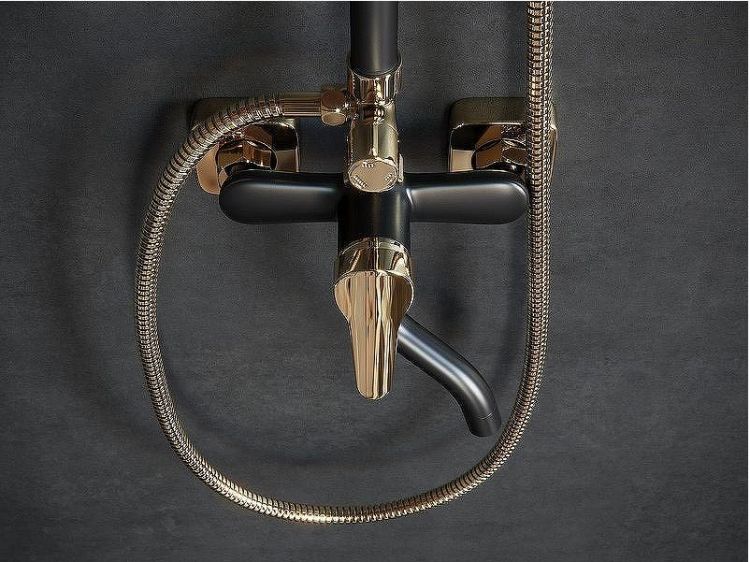 Душевая система Laguraty 7000AX Черный Золото