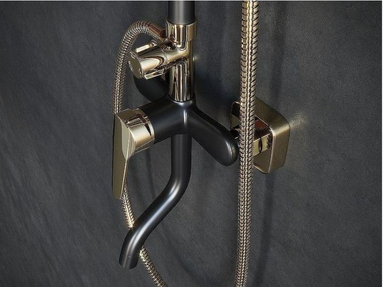 Душевая система Laguraty 7000AX Черный Золото