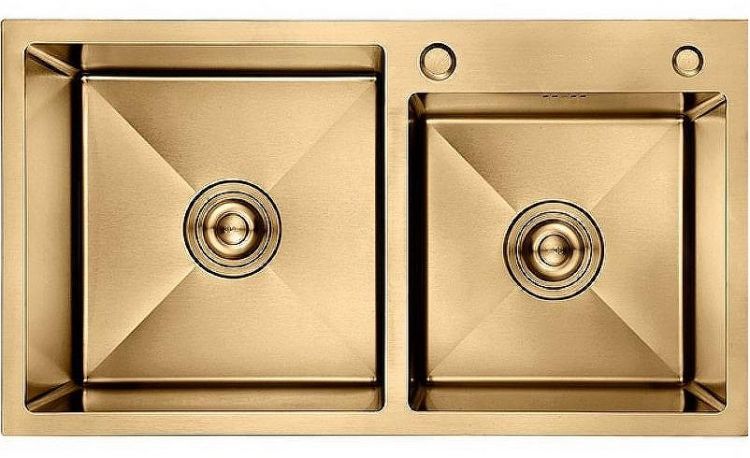 Кухонная мойка Aflorn Premium 78 AF97843W-D Золотой сатин