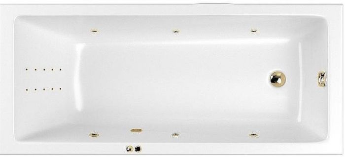Акриловая ванна Whitecross Wave Slim 150x70 0111.150070.100.LINENANO.GL с гидромассажем