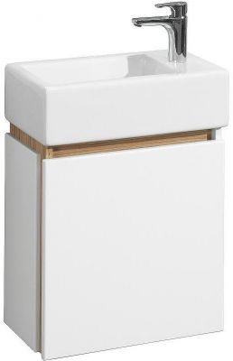 Тумба под раковину Aquaton Эклипс М 45 L 1A172801EK49L подвесная Белый Эбони светлый