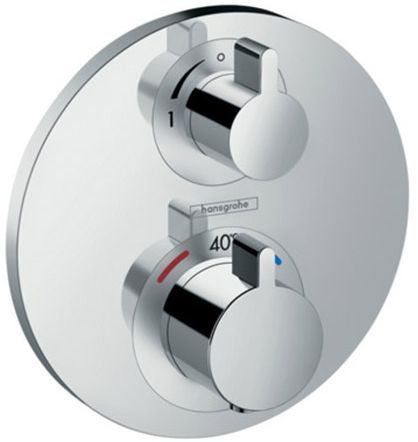 Hansgrohe Ecostat Термостат с запорным вентилем, внешняя часть, цвет: хром