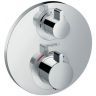 Hansgrohe Ecostat Термостат с запорным вентилем, внешняя часть, цвет: хром