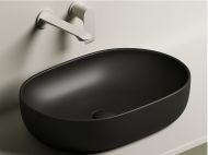 Умывальник CERAMICANOVA Element чаша накладная овальная (цвет Чёрный Матовый) CN6047MB