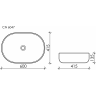 Умывальник CERAMICANOVA Element чаша накладная овальная (цвет Чёрный Матовый) CN6047MB