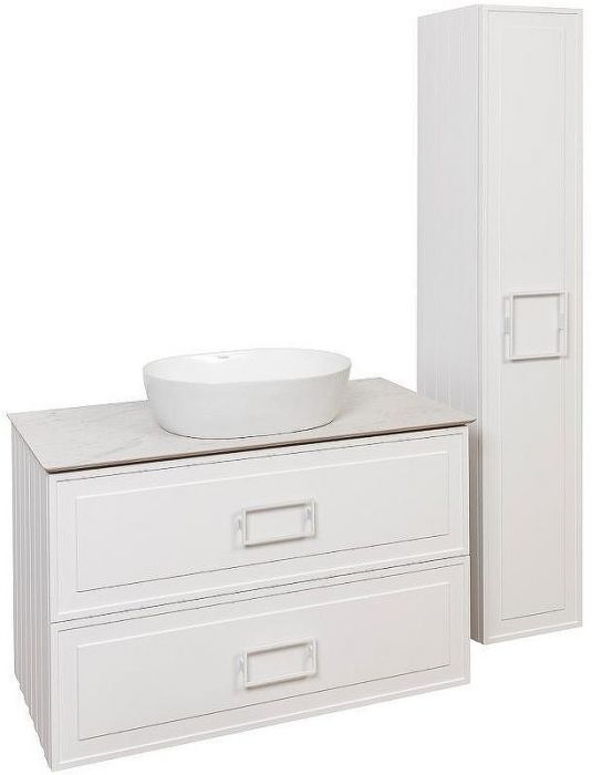 Тумба под раковину La Fenice Cubo 90 FNC-01-CUB-B-90-2 подвесная Белая матовая