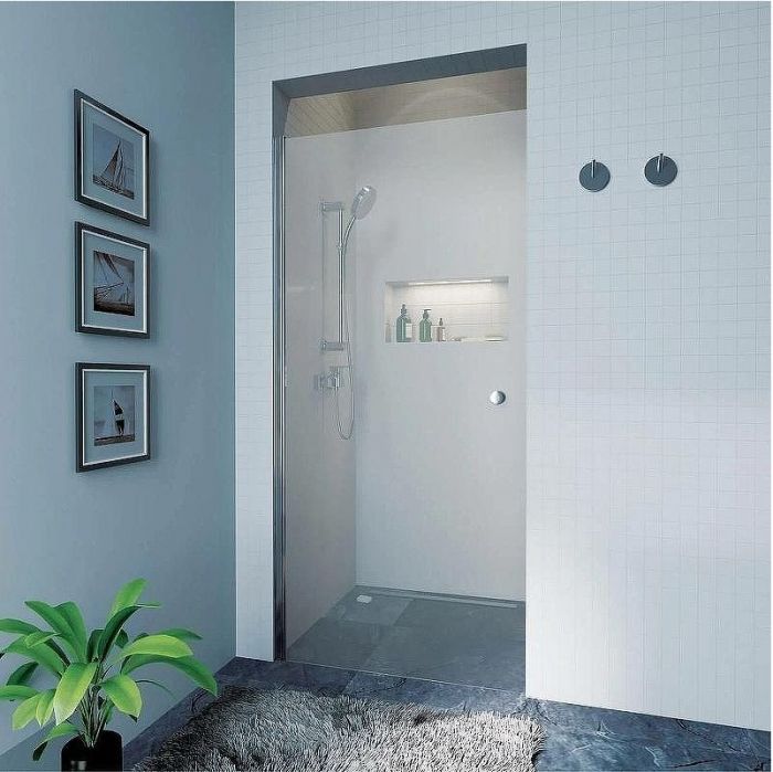 Душевая дверь Koller Pool Waterfall Line 90 QP10 профиль Хром стекло прозрачное