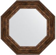 Зеркало Evoform Octagon 77х77 BY 7397 в багетной раме - Состаренное дерево с орнаментом 120