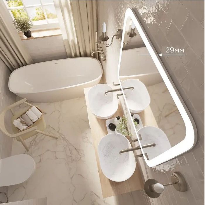 Зеркало Mixline Стив 100 547319 с подсветкой с сенсорным выключателем