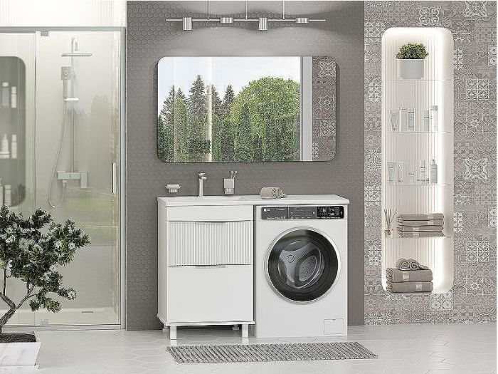 Тумба с раковиной Brevita Enfida 120 L УТ000016086 Белая матовая