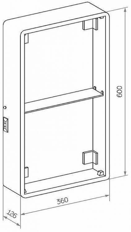 Зеркальный шкаф Континент Elmage black LED 45 МВК049 с подсветкой Черный