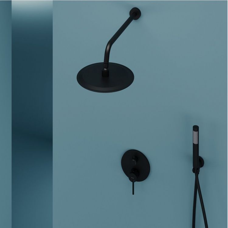 Душевой комплект SANCOS Select встраиваемый для душа, цвет черный матовый, SC3003MB