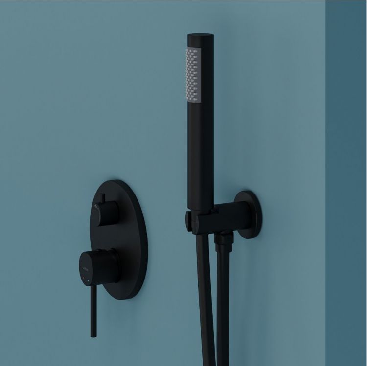 Душевой комплект SANCOS Select встраиваемый для душа, цвет черный матовый, SC3003MB