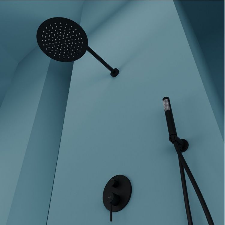 Душевой комплект SANCOS Select встраиваемый для душа, цвет черный матовый, SC3003MB