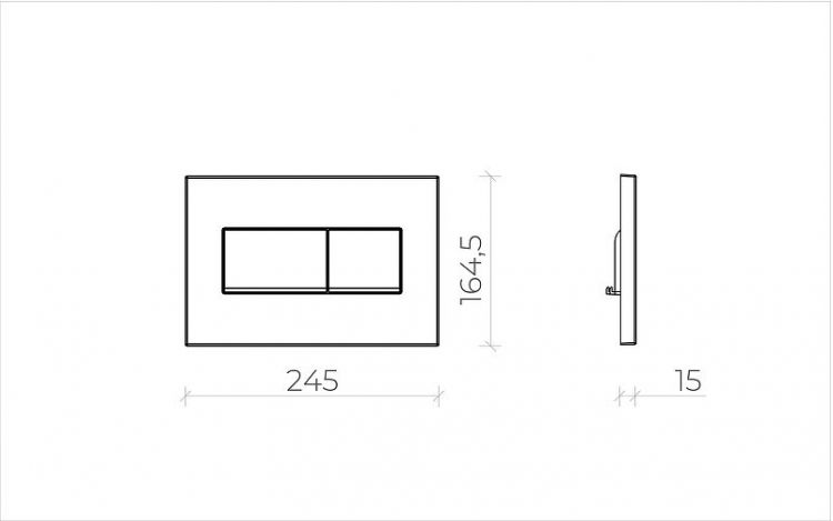 Клавиша смыва Creto Snap 2.0 KL-CR-753-1 цвет Серый матовый