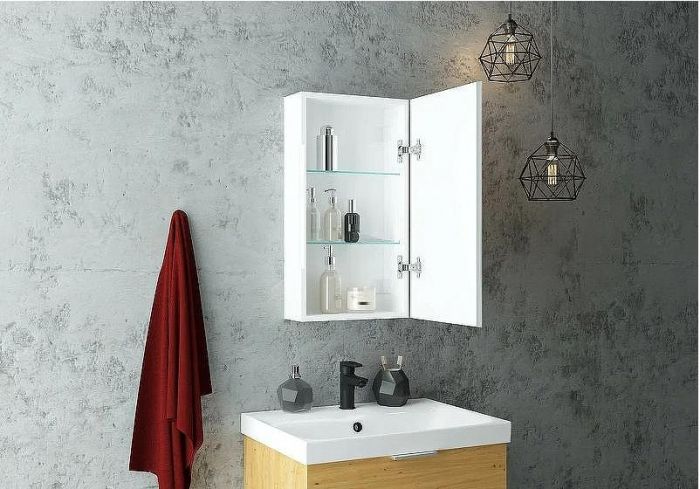 Зеркальный шкаф Континент Allure LED 35 R МВК056 с подсветкой Белый