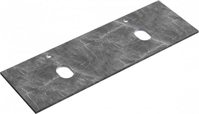 Столешница для ванной комнаты SANCOS из керамогранита SANCOS Black Sky 1400х460 c отверстием под смеситель,TT140A1X