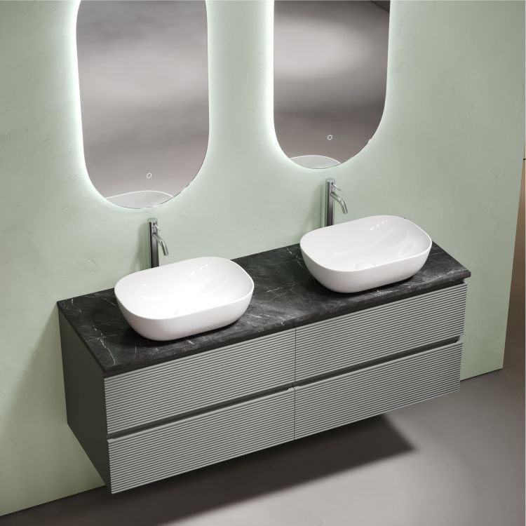 Столешница для ванной комнаты SANCOS из керамогранита SANCOS Black Sky 1400х460 c отверстием под смеситель,TT140A1X Столешница для ванной комнаты SANCOS из керамогранита SANCOS Black Sky 1400х460 c отверстием под смеситель,TT140A1X