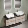 Столешница для ванной комнаты SANCOS из керамогранита SANCOS Black Sky 1400х460 c отверстием под смеситель,TT140A1X
