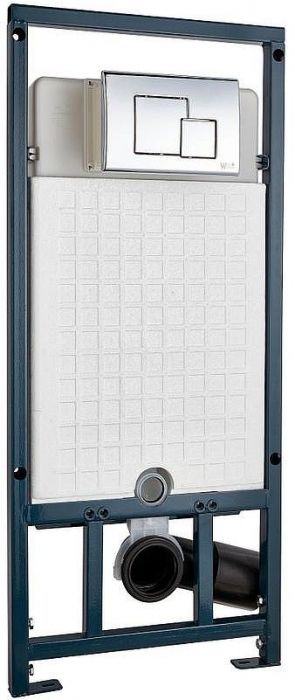 Комплект унитаза BelBagno Uno BB3105CHR/SC с сиденьем Микролифт и инсталляцией WeltWasser WW Marberg 507 10000005949+10000005953 с клавишей смыва Хром глянцевый