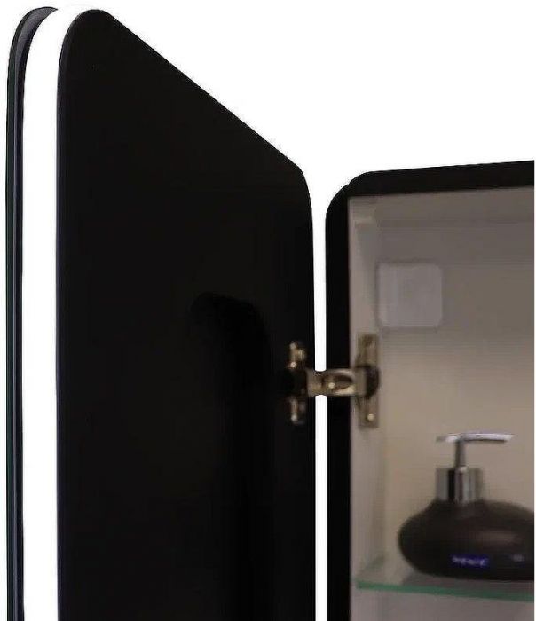 Зеркальный шкаф Континент Eltoro black LED 36 МВК112 с подсветкой Черный