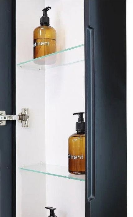 Зеркальный шкаф Континент Eltoro black LED 36 МВК112 с подсветкой Черный