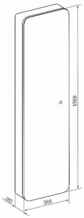 Зеркальный шкаф Континент Eltoro black LED 36 МВК112 с подсветкой Черный