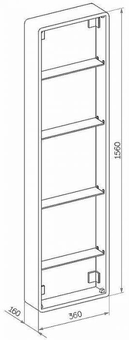 Зеркальный шкаф Континент Eltoro black LED 36 МВК112 с подсветкой Черный