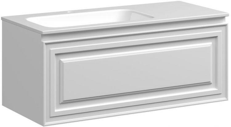 Тумба подвесная SANCOS под раковину Very левая, Bianco 995х445х406, VR100LW