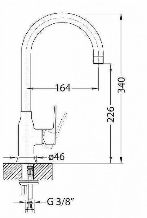 Смеситель для кухни Alveus Slim Monarch Gold new 1134833 Золото