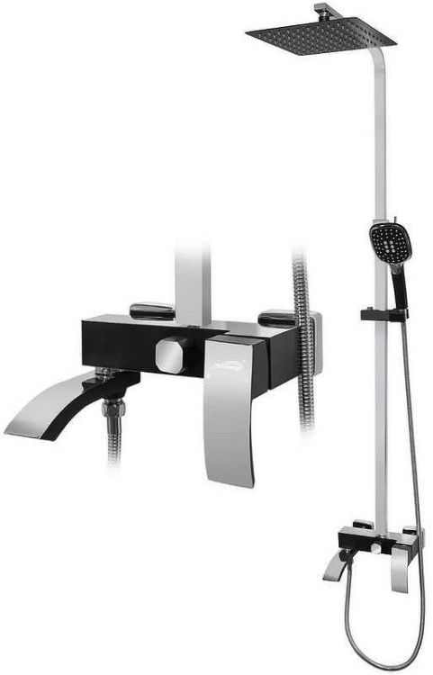 Душевая система Hansberge Cubito H5077BC Хром Черная