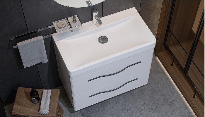 Тумба под раковину Velvex Jill 80 tpJIL.80.2Y-233 подвесная Белая матовая