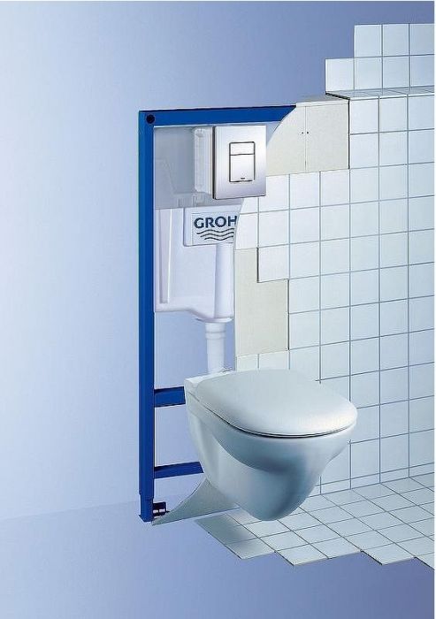 Комплект унитаза Damixa Jupiter DX77C1738SC с инсталляцией Grohe Rapid SL 38775001 с сиденьем Микролифт и клавишей смыва Хром