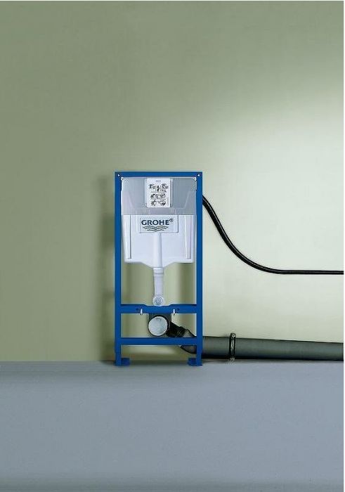 Комплект унитаза Damixa Jupiter DX77C1738SC с инсталляцией Grohe Rapid SL 38775001 с сиденьем Микролифт и клавишей смыва Хром