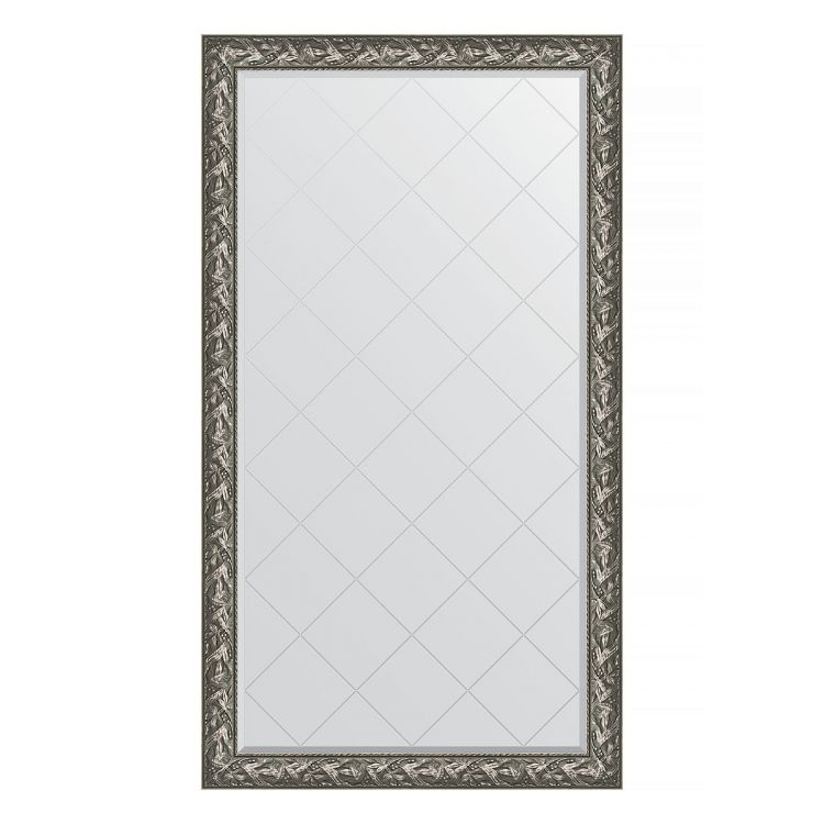 Зеркало EVOFORM  EXCLUSIVE-G FLOOR BY 6365 114x203 византия серебро 99 мм пристенное напольное с гравировкой в багетной раме