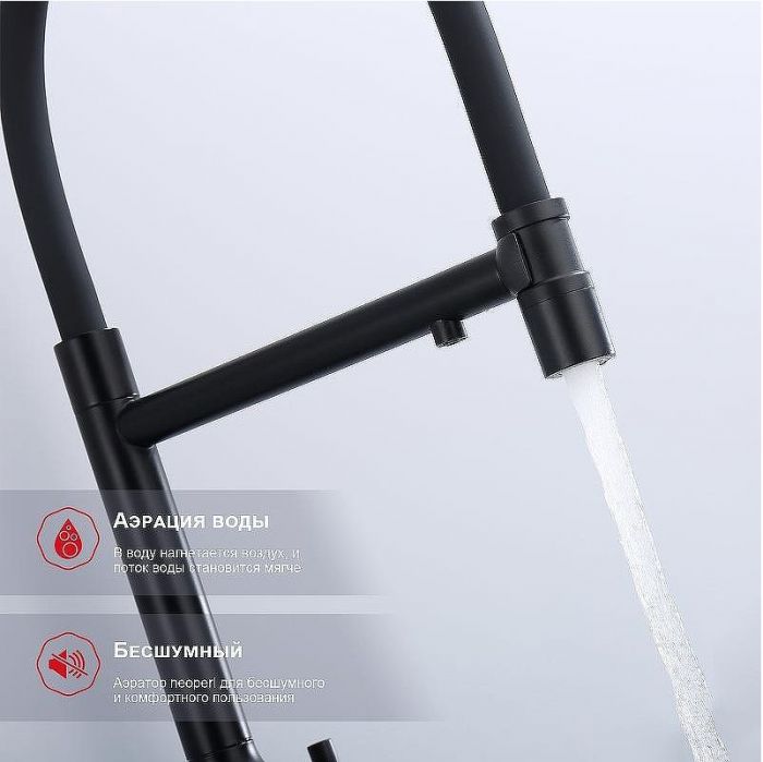 Смеситель для кухни Raglo R81.63.06 Черный матовый