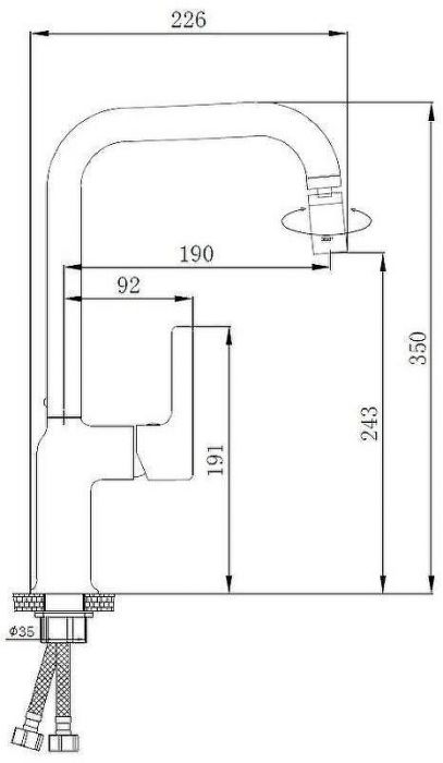Смеситель для кухни Haiba HB70814-7 Черный матовый