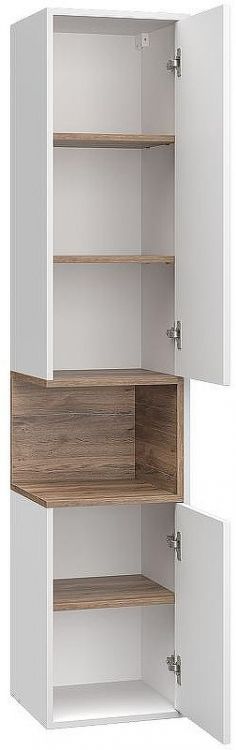 Шкаф пенал Brevita Bergen 35 R BER-05035-01-19-ПоП подвесной Белый матовый Дуб Галифакс олово