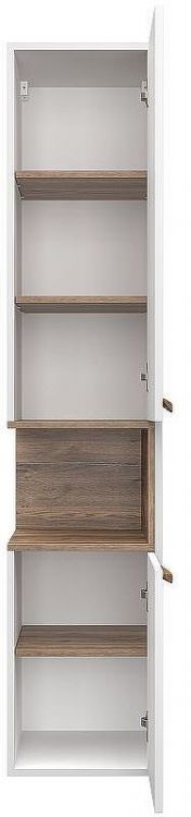 Шкаф пенал Brevita Bergen 35 R BER-05035-01-19-ПоП подвесной Белый матовый Дуб Галифакс олово