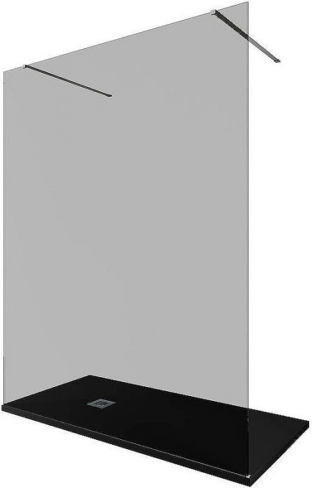 Душевая перегородка Allen Brau Infinity 2 160 3.21056.BA.T профиль Серебро браш стекло тонированное