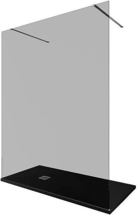 Душевая перегородка Allen Brau Infinity 2 160 3.21056.BA.T профиль Серебро браш стекло тонированное