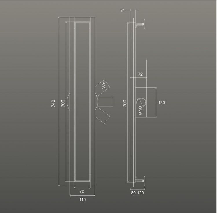 Душевой лоток Ростовская Мануфактура Сантехники РМС ТЛ-02-70х7 с решеткой под плитку Душевой лоток Ростовская Мануфактура Сантехники РМС ТЛ-02-70х7 с решеткой под плитку