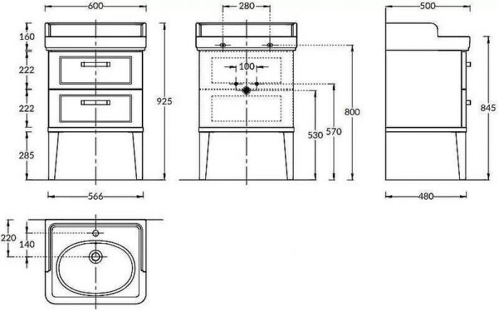 Тумба под раковину Kerama Marazzi Pompei 60 PO.M.60.2\CAM цвет Камео бежевый глянцевый