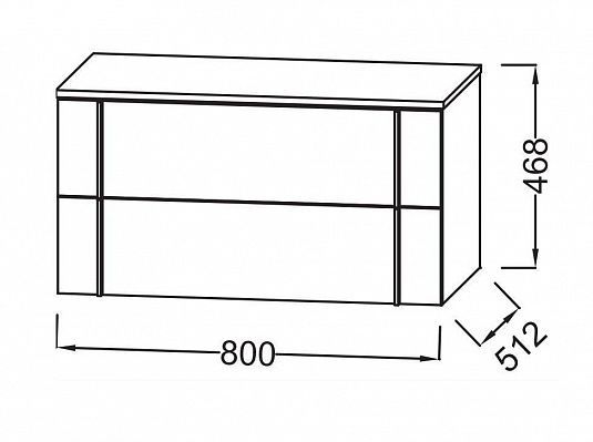 Комод Jacob Delafon Nouvelle Vague EB3054-E73 фактурный дуб Комод Jacob Delafon Nouvelle Vague EB3054-E73 фактурный дуб